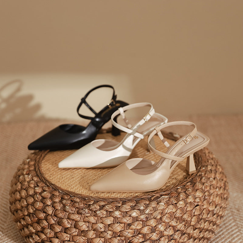 Elegant Elizabeth Ainsley Pointed Toe High Heel Sandals