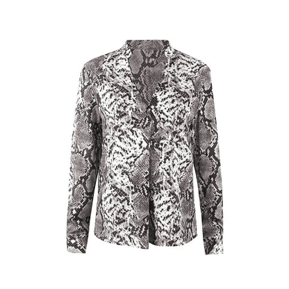 Chic Leopard Print Elizabeth Ainsley Button-Up Top
