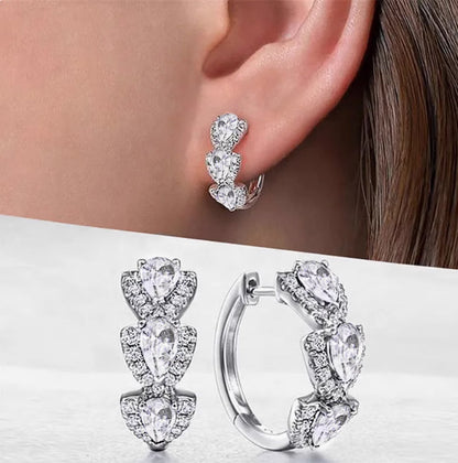 Klein Zirconia Elegant Hoop Earrings