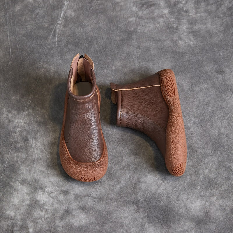 Elizabeth Ainsley Cowhide Ankle Boots - Supportive Comfort