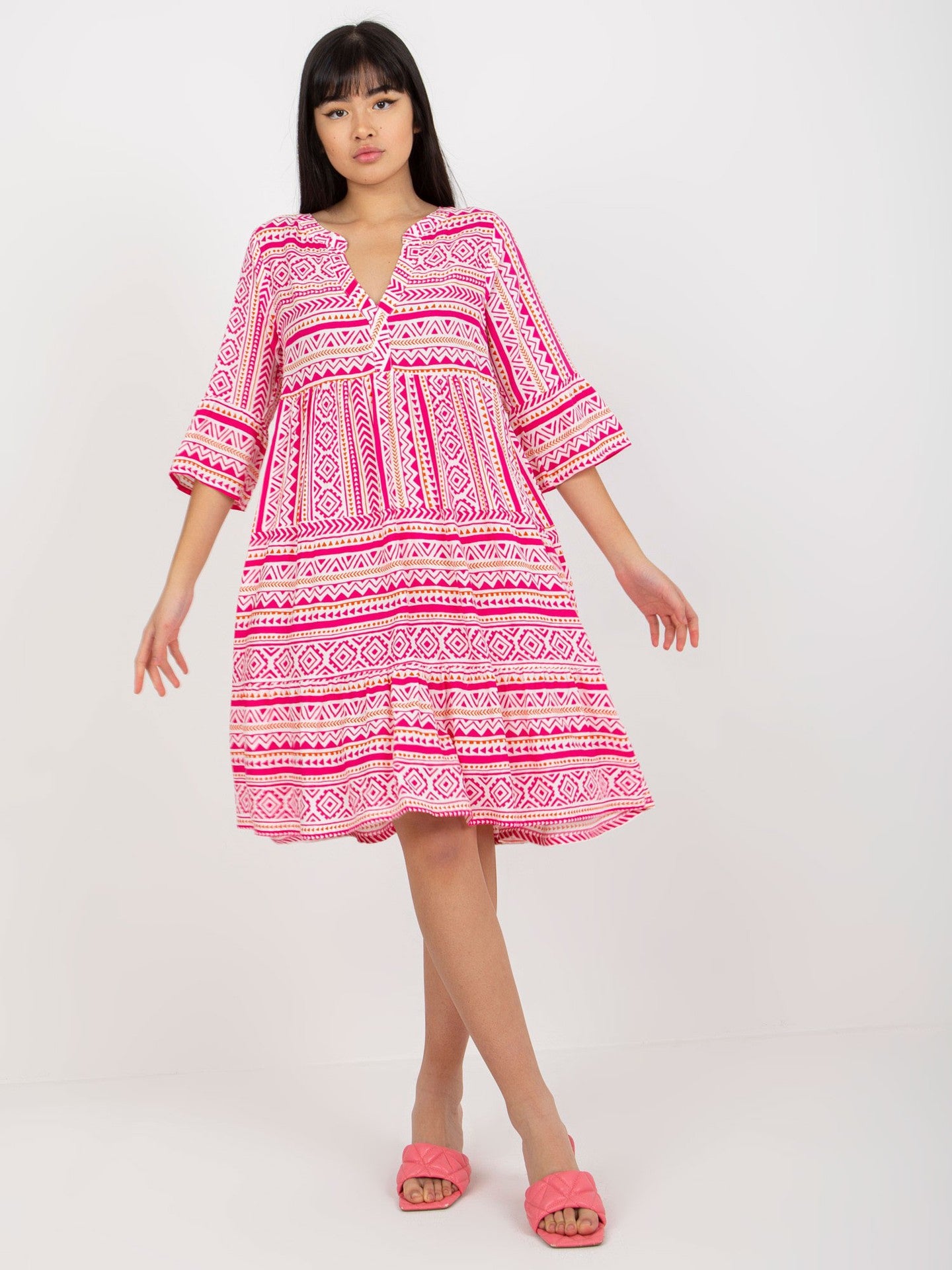 Boho V-Neck Summer Dress by Elizabeth Ainsley