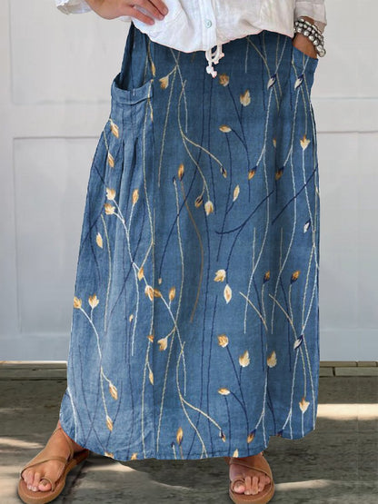 Retro Floral Elizabeth Ainsley Everyday Pocket Skirt