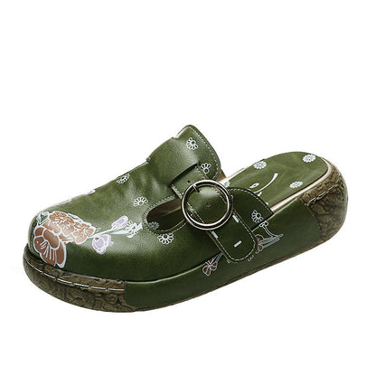 Boho Floral Elizabeth Ainsley Platform Clogs Sandals