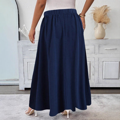 Elegant Navy Flare Skirt by Elizabeth Ainsley
