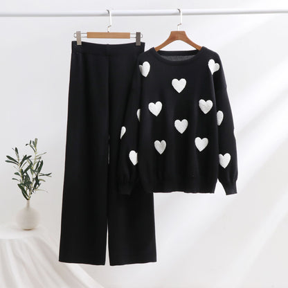 Chic Heart Knit Set by Elizabeth Ainsley