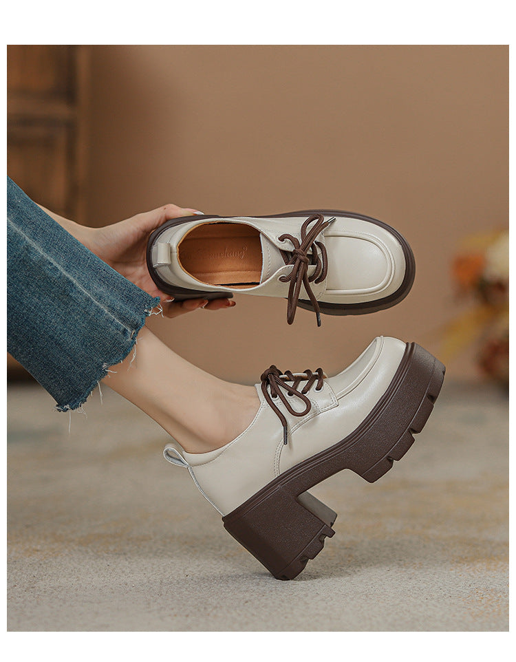Elizabeth Ainsley Loafers - Chunky Sole, Thick Heel