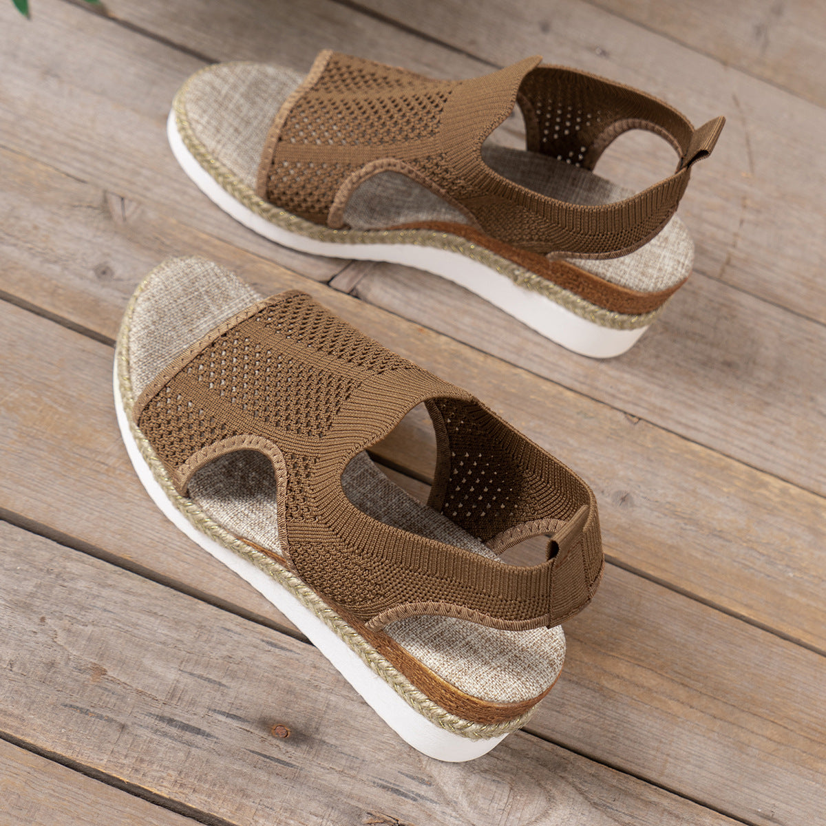 Breathable Wedge Sandals by Elizabeth Ainsley