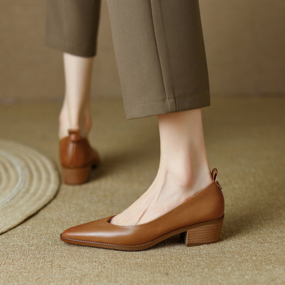Elegant Sheepskin Low Heels by Elizabeth Ainsley