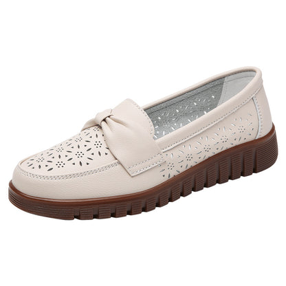 Elegant Comfort Elizabeth Ainsley Flat Leather Loafers