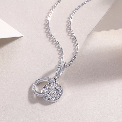 Round Cluster Crystal Pendant Necklace