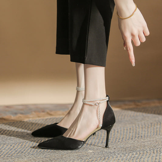 Elegant Elizabeth Ainsley Stiletto Buckle Sandals
