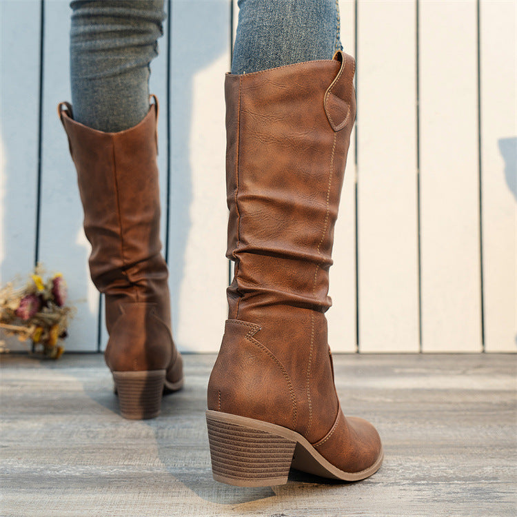 Elizabeth Ainsley Women's Boots - Round Toe High Heel Comfort