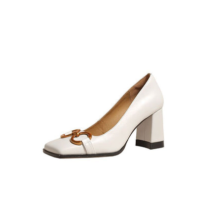 Retro Square Toe Heels by Elizabeth Ainsley