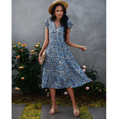 Chic Floral Midi Dress by Elizabeth Ainsley