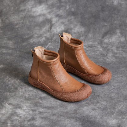 Elizabeth Ainsley Cowhide Ankle Boots - Supportive Comfort