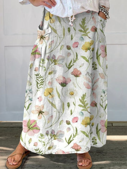 Retro Floral Elizabeth Ainsley Everyday Pocket Skirt