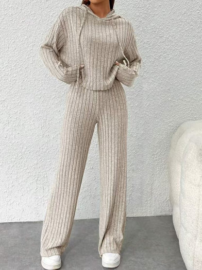 Cozy Striped Elizabeth Ainsley Hoodie Lounge Set