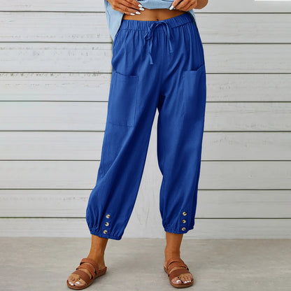 Relaxed Cotton Linen Pants Elizabeth Ainsley