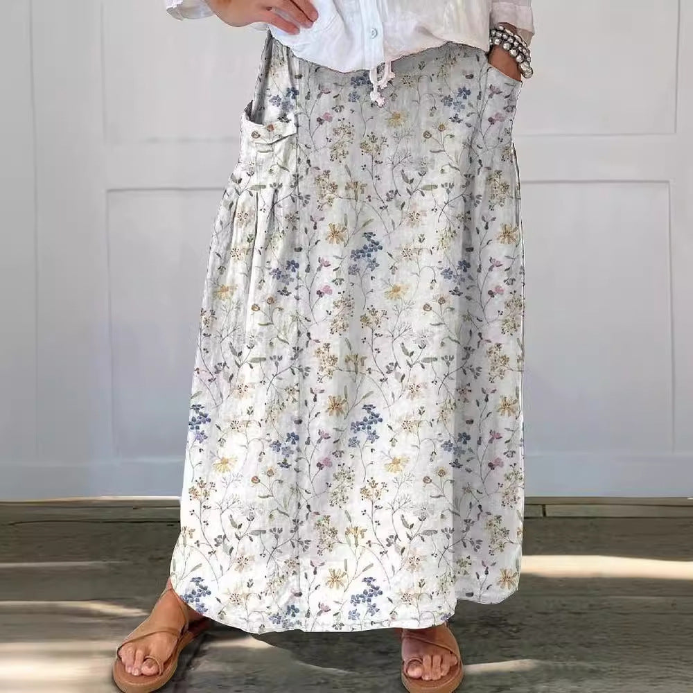 Retro Floral Elizabeth Ainsley Everyday Pocket Skirt