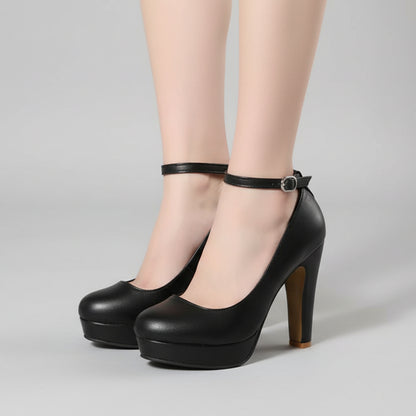 Elegant Chunky Heel Pumps by Elizabeth Ainsley
