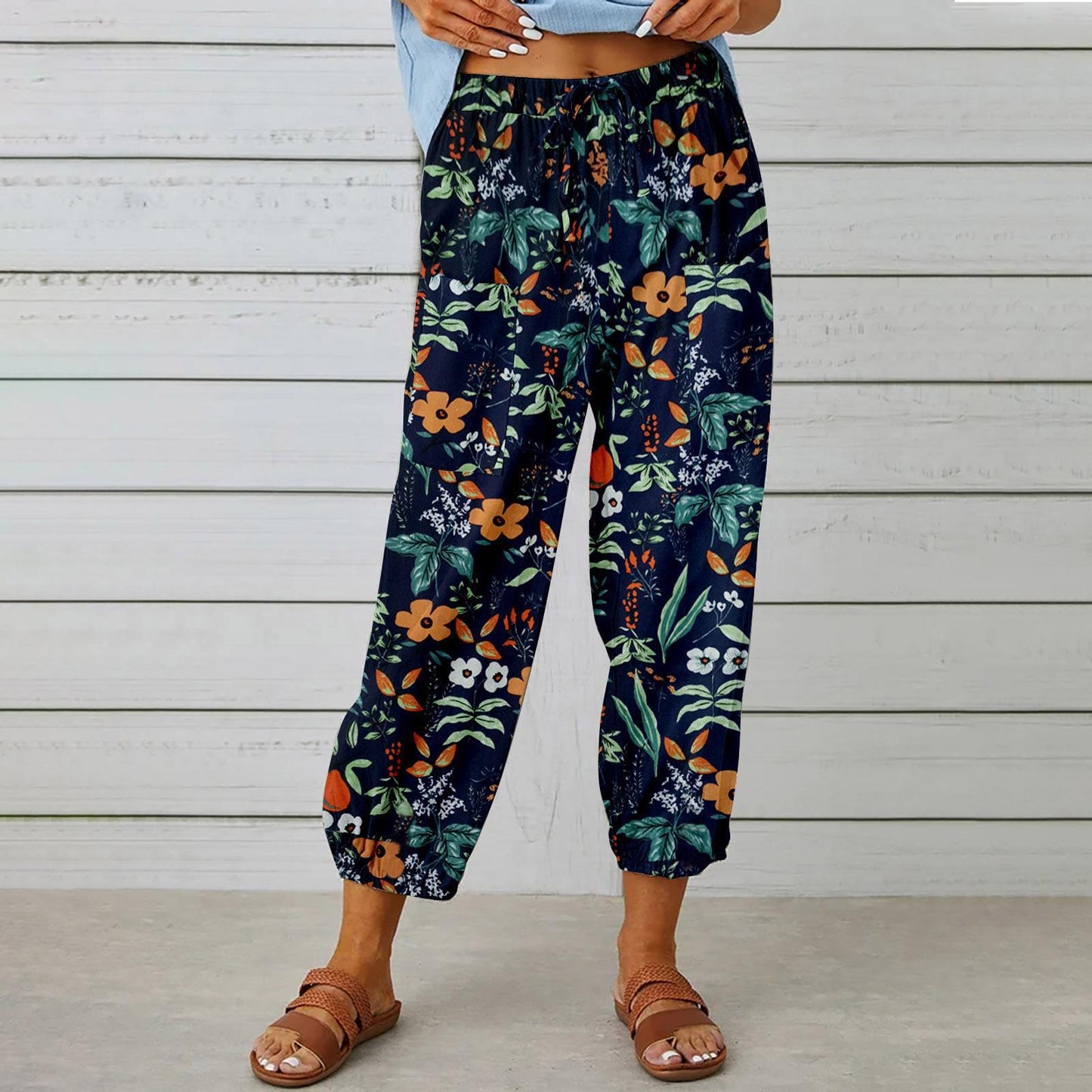 Boho Floral Elizabeth Ainsley Everyday Jumpsuit Pants