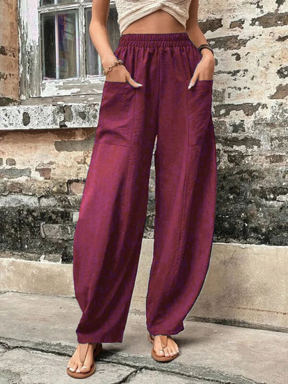 Relaxed Fit Elizabeth Ainsley Harem Pants with Pockets
