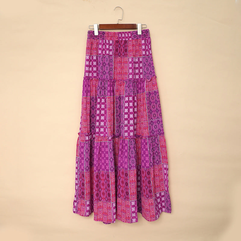 Bohemian Print Elizabeth Ainsley Maxi Skirt