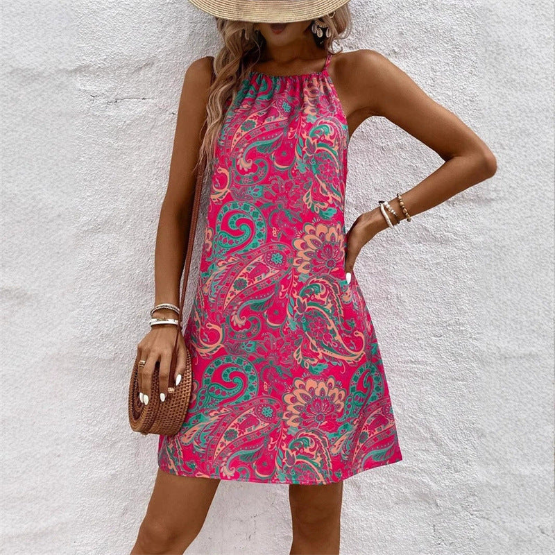 Vibrant Printed Sleeveless Dress by Elizabeth Ainsley