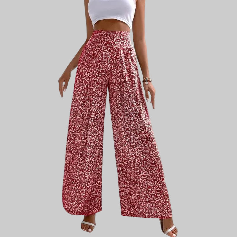 Floral Wide Leg Elizabeth Ainsley Casual Pants