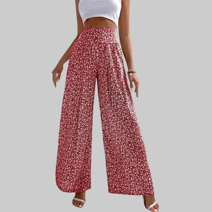 Floral Wide Leg Elizabeth Ainsley Casual Pants