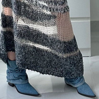 Elizabeth Ainsley Pleated Denim Boots - Thick Sole Comfort