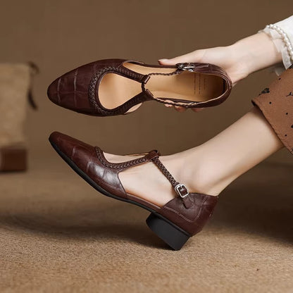Retro Mary Jane Chunky Heels by Elizabeth Ainsley