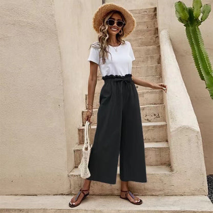 Pinterest-Inspired Elizabeth Ainsley Linen Wide Leg Pants