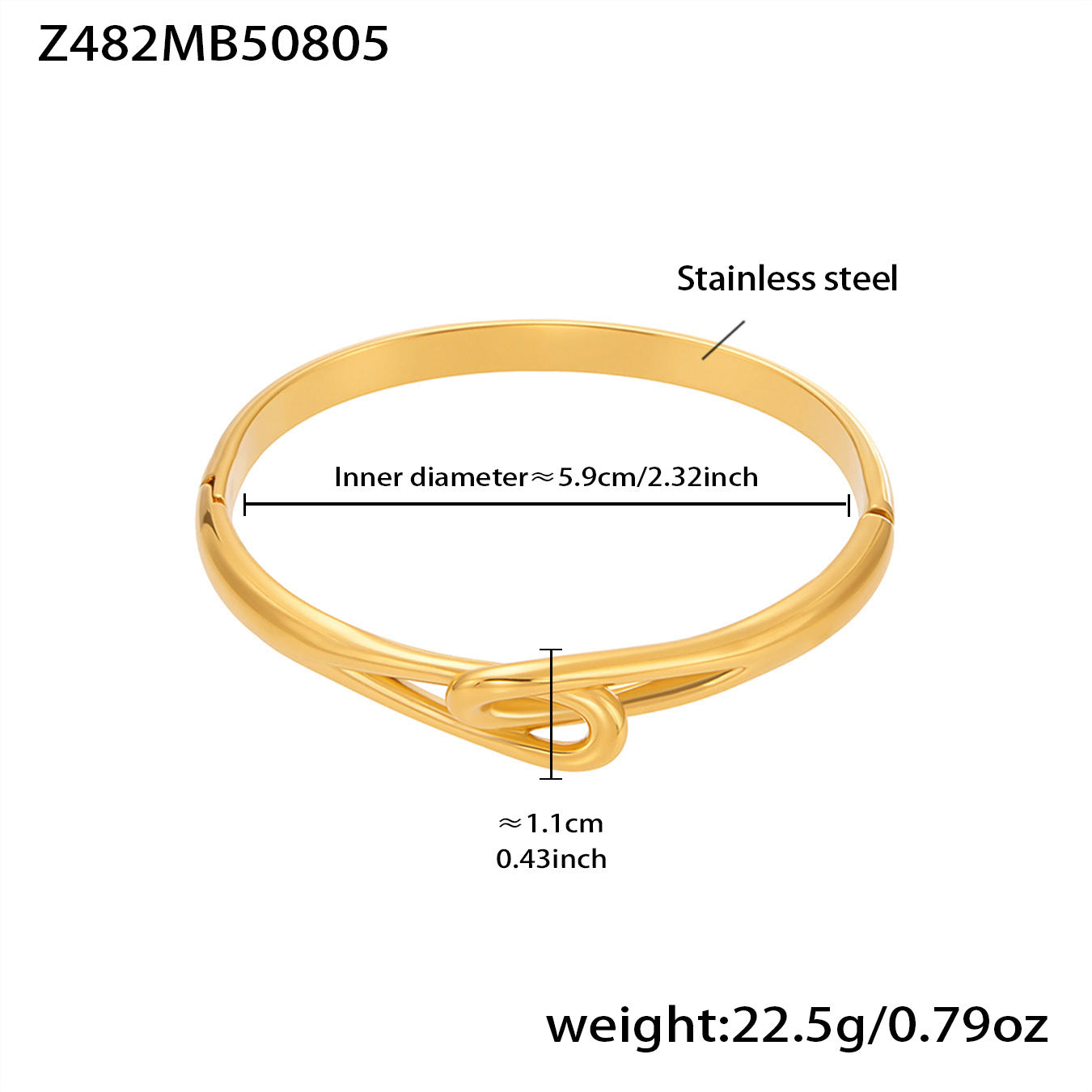 Statement Cuff Bracelet with Sculptural Open-End Design