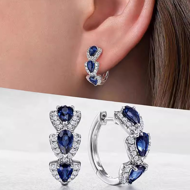 Klein Zirconia Elegant Hoop Earrings