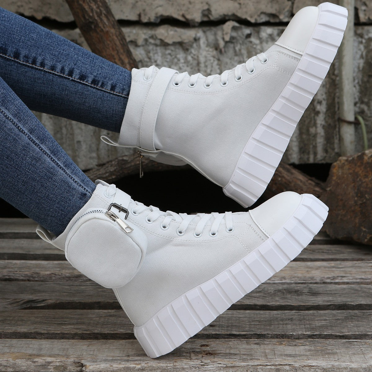 Elizabeth Ainsley High-Top Canvas Shoes - Breathable Comfort