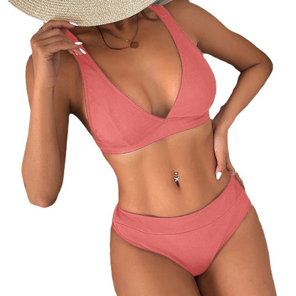 Chic Ribbed Elizabeth Ainsley Bikini Set