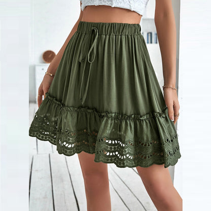 Chic Lace Patchwork Skirt by Elizabeth Ainsley