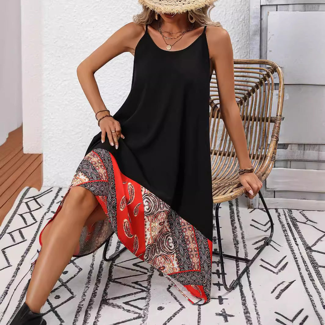 Chic Printed Sling Dress by Elizabeth Ainsley