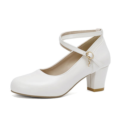 Elegant Chunky Heel Mary Janes by Elizabeth Ainsley