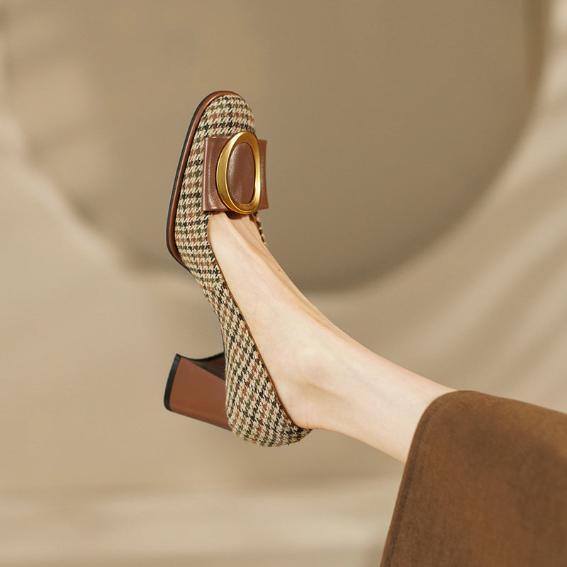 Chic Bow Metal Heels by Elizabeth Ainsley