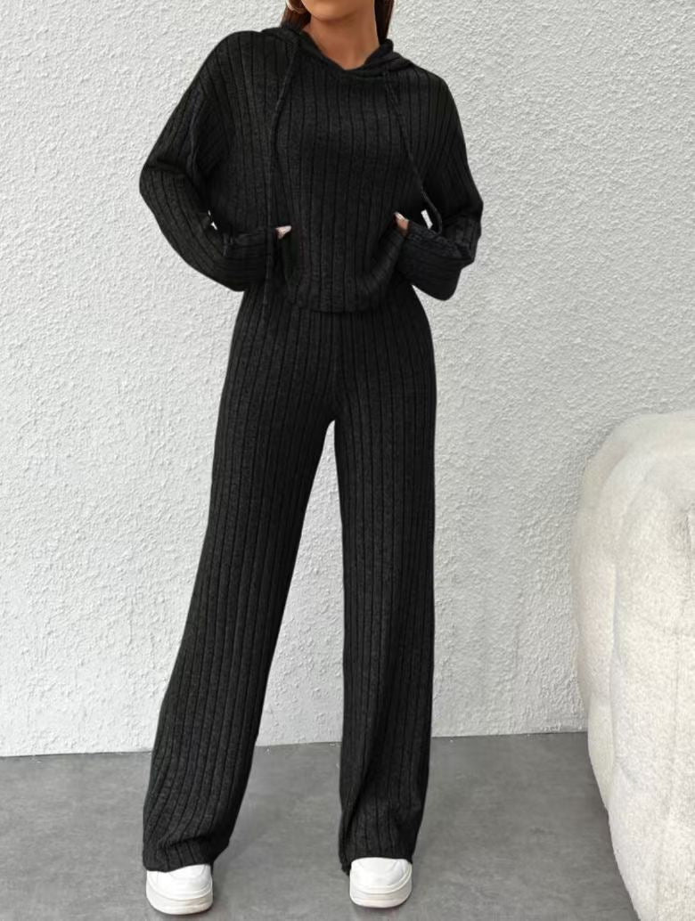 Cozy Striped Elizabeth Ainsley Hoodie Lounge Set