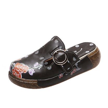 Boho Floral Elizabeth Ainsley Platform Clogs Sandals