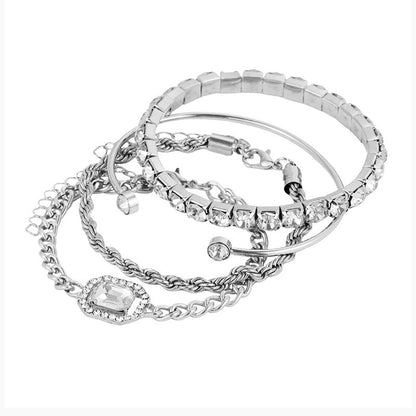 Gold Heart Charm Bracelet