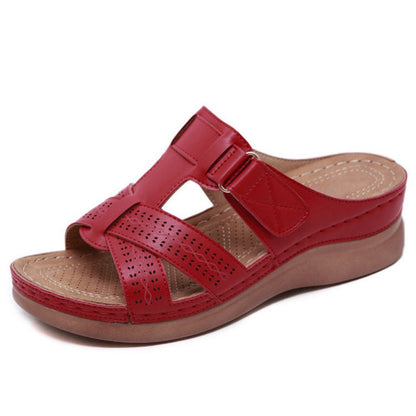 Vintage Wedge Elizabeth Ainsley Slip-On Ladies Sandals