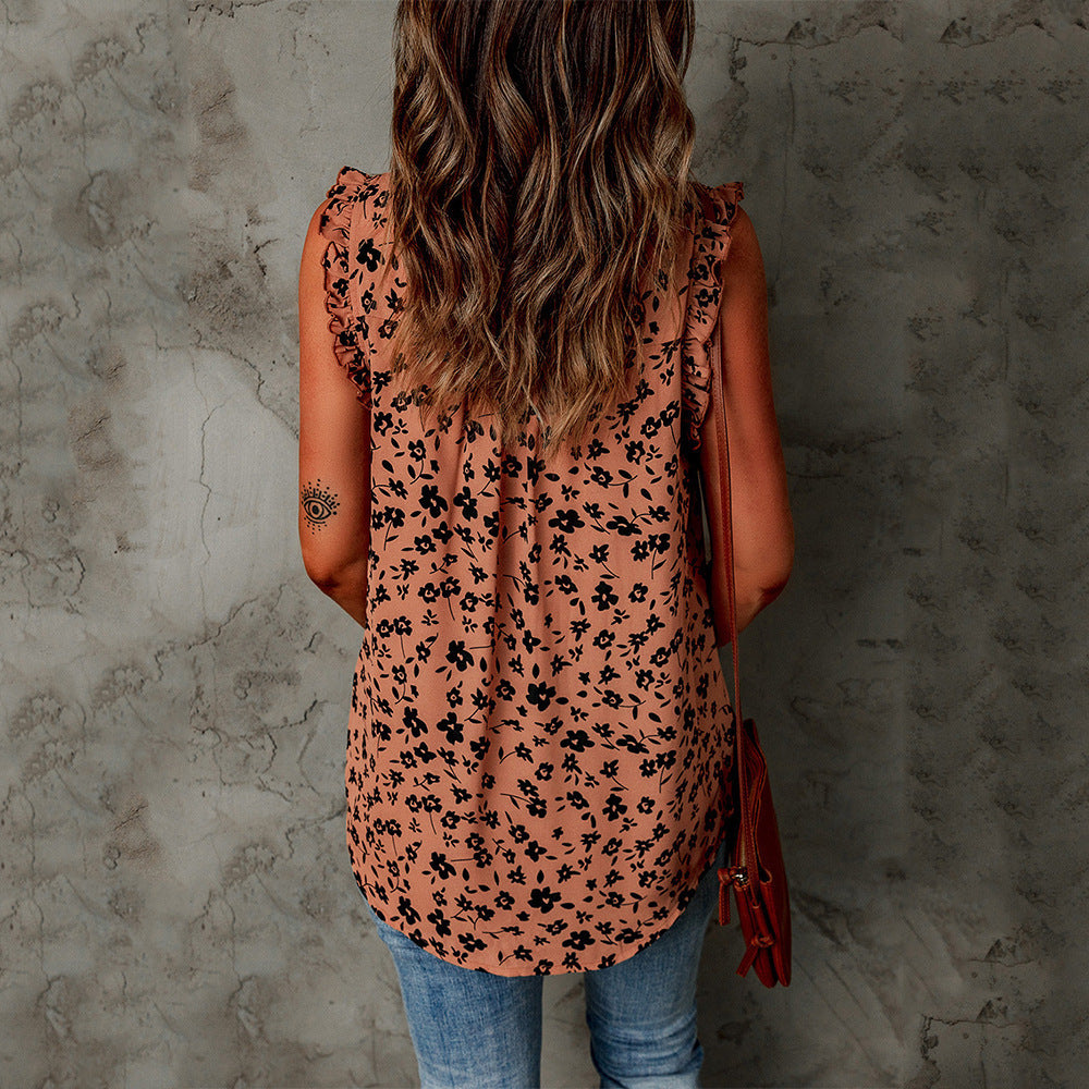 Chic Leopard Print Sleeveless Blouse by Elizabeth Ainsley