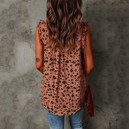 Chic Leopard Print Sleeveless Blouse by Elizabeth Ainsley