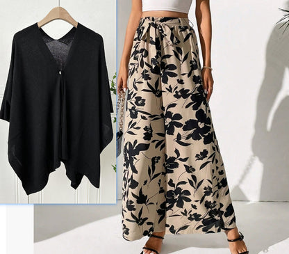 Floral High Waist Wide Leg Pants by Elizabeth Ainsley