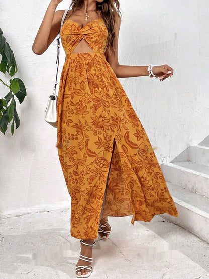 Chic Halterneck Elizabeth Ainsley Pleated Midi Dress