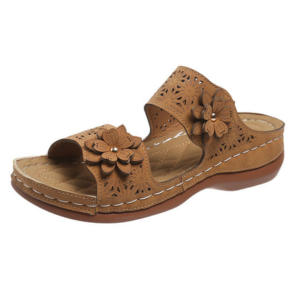 Pinterest-Inspired Elizabeth Ainsley Floral Flat Sandals